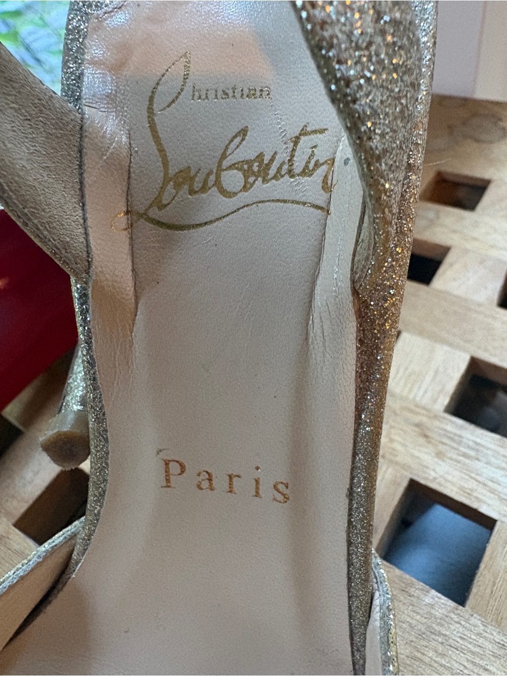 Christian Louboutin Ever 100 glitter slingback pumps - Picture 8 of 8
